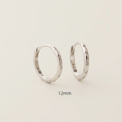 Ins Delicate Circle Zircon Earrings 925 Sterling Silver Hypoallergenic Earrings for Party YF8100