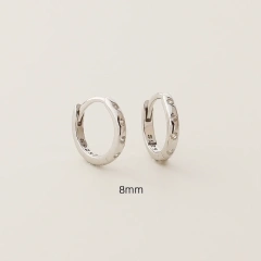 Ins Delicate Circle Zircon Earrings 925 Sterling Silver Hypoallergenic Earrings for Party YF8100