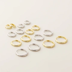 Ins Delicate Circle Zircon Earrings 925 Sterling Silver Hypoallergenic Earrings for Party YF8100