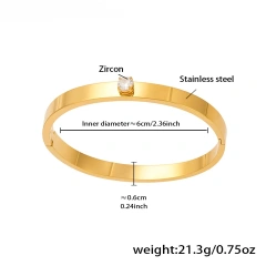 Best Selling Durable Bracelet 18K Gold Plated Waterproof Stainless Steel Bracelet Jewelry Womens with Safety Buckle YF8020