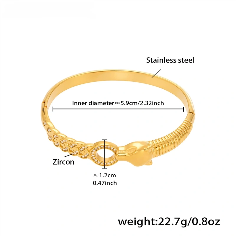 Best Selling Durable Bracelet 18K Gold Plated Waterproof Stainless Steel Bracelet Jewelry Womens with Safety Buckle YF8020