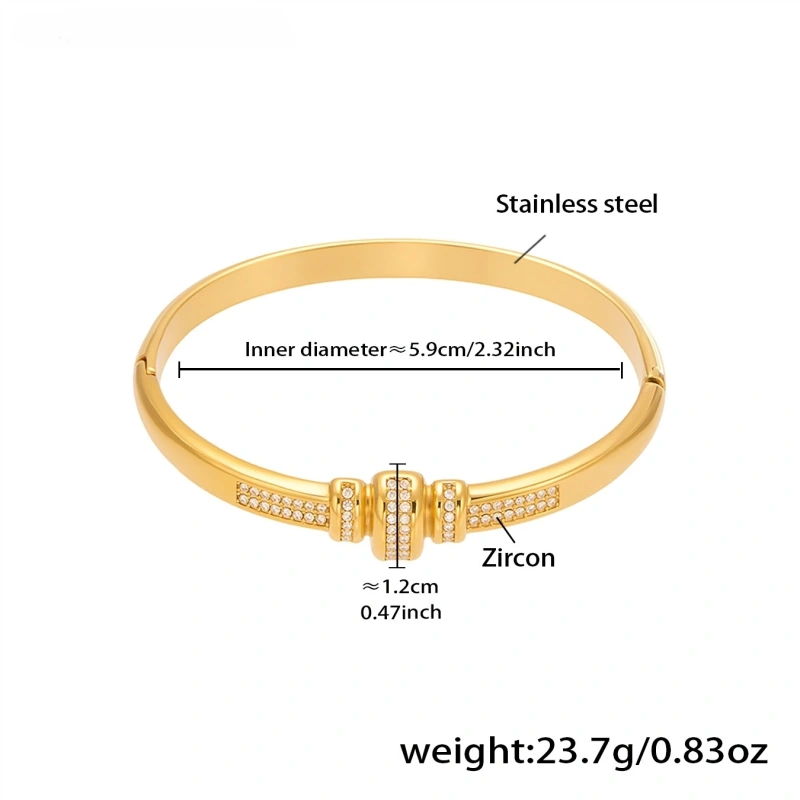 Best Selling Durable Bracelet 18K Gold Plated Waterproof Stainless Steel Bracelet Jewelry Womens with Safety Buckle YF8020