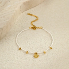 Summer Versatile Flower Bracelet 18k Gold Plated Waterproof Stainless Steel Earrings for Gift YF8067