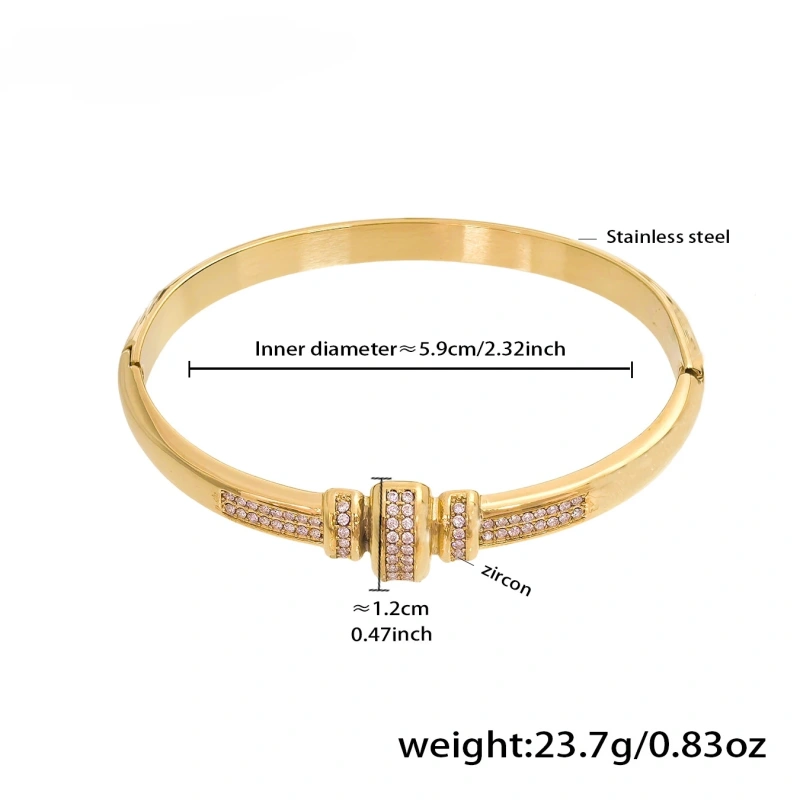 Best Selling Durable Bracelet 18K Gold Plated Waterproof Stainless Steel Bracelet Jewelry Womens with Safety Buckle YF8020