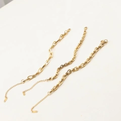 New Simple Fashionable Knotted Chain Bracelet 18K Gold Plated Waterproof Stainless Steel YF8216