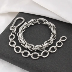 High End Fashion DIY Handmade Chain Bracelet 18K Gold Plated Waterproof Stainless Steel YF8215