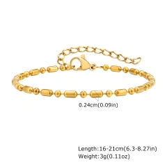 Simple and Stylish Stainless Steel Melee Bracelet 18K Gold Plated Waterproof Stainless Steel YF8155