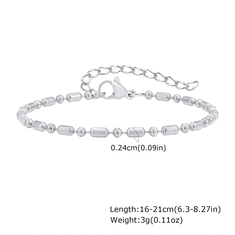 Simple and Stylish Stainless Steel Melee Bracelet 18K Gold Plated Waterproof Stainless Steel YF8155