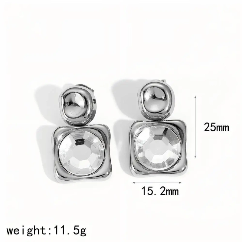 Exquisite Shiny Zircon Womems Earrings 18k Gold Plated Waterproof Stainless Steel  Multi Layer Pendant Jewelry for Party YF8012