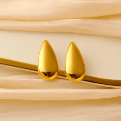 Niche Design Three Dimensional Water Drop Exaggerated Earrings Ins18K Gold Plated Waterproof Stainless Steel YF8208