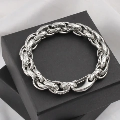 High End Fashion DIY Handmade Chain Bracelet 18K Gold Plated Waterproof Stainless Steel YF8215