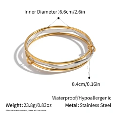 Fashion Trend Geometric High End Bracelet for Women 18K Gold Plated Waterproof Stainless Steel YF8319
