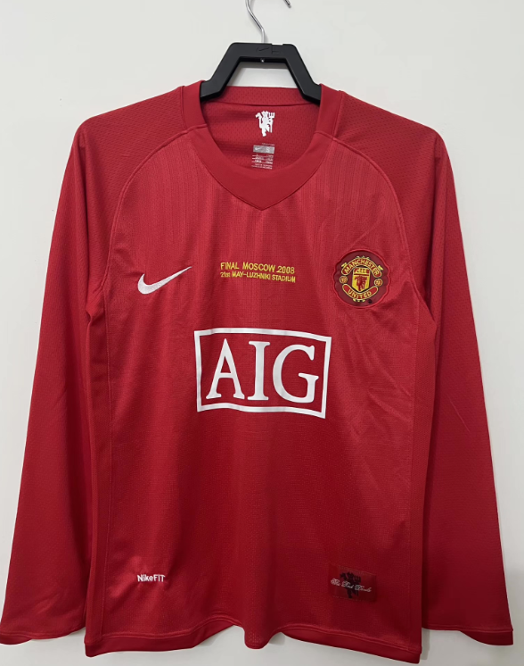 07/08 Manchester United home game for the Champions League, long-sleeved shirt