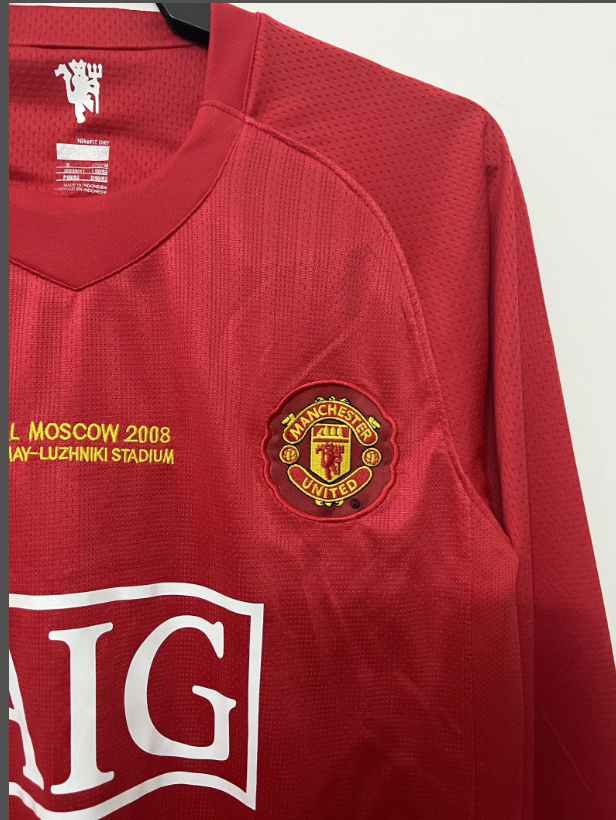 07/08 Manchester United home game for the Champions League, long-sleeved shirt