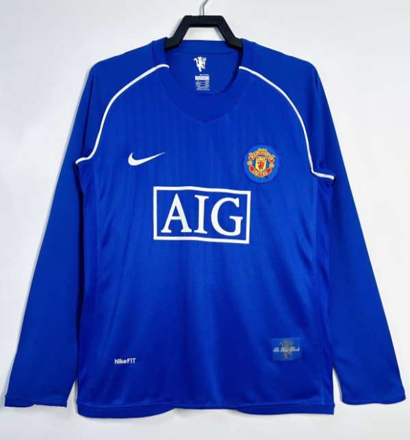 2007-08 Manchester United goalkeeper blue long-sleeved shirt