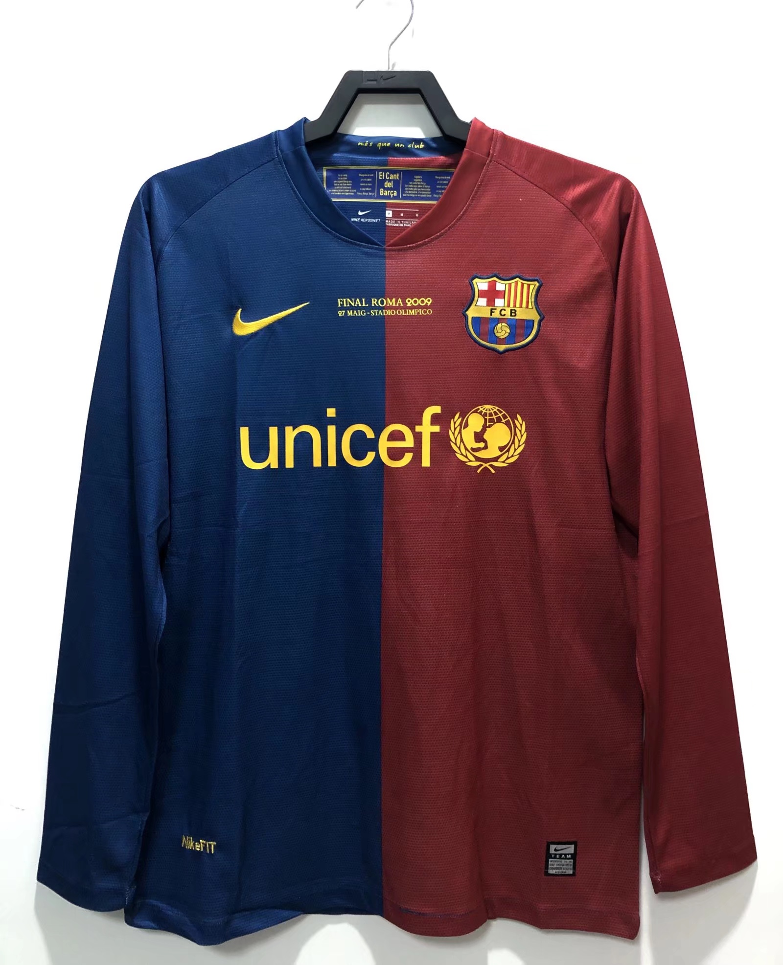 08/09 Barcelona home game, long-sleeved, Champions League version, S-XXL size