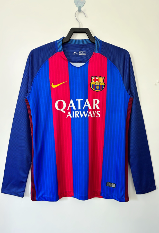 2016-17 Home Jersey for Barcelona (Long Sleeve)