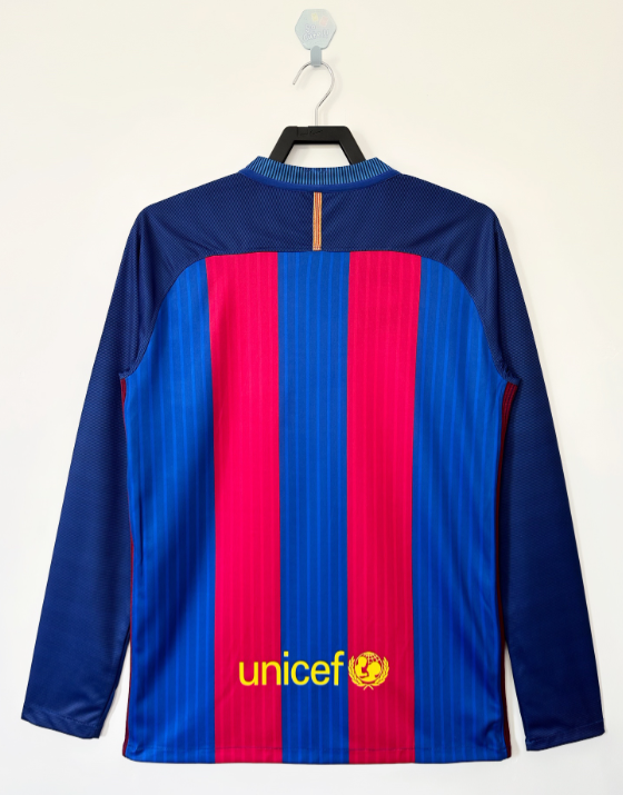 2016-17 Home Jersey for Barcelona (Long Sleeve)