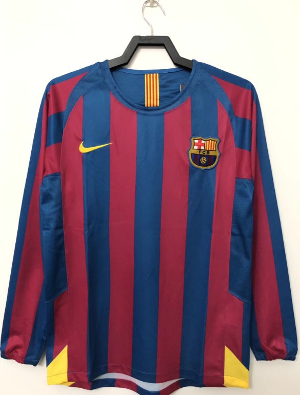 05/06 Barcelona home game long-sleeved S-XXL