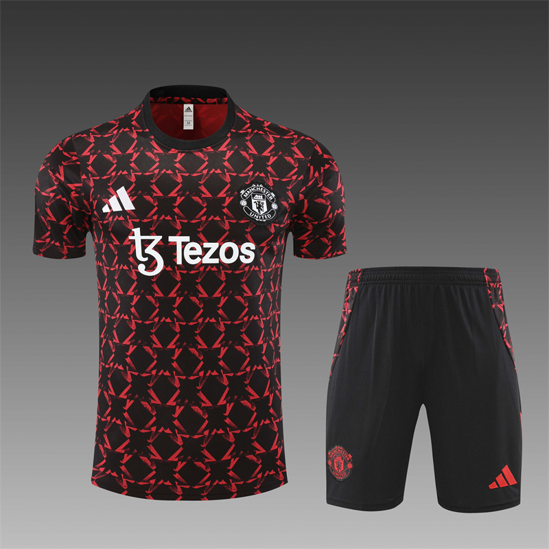 2425 Short-sleeved Manchester United Red and Black [Camouflage Pattern]