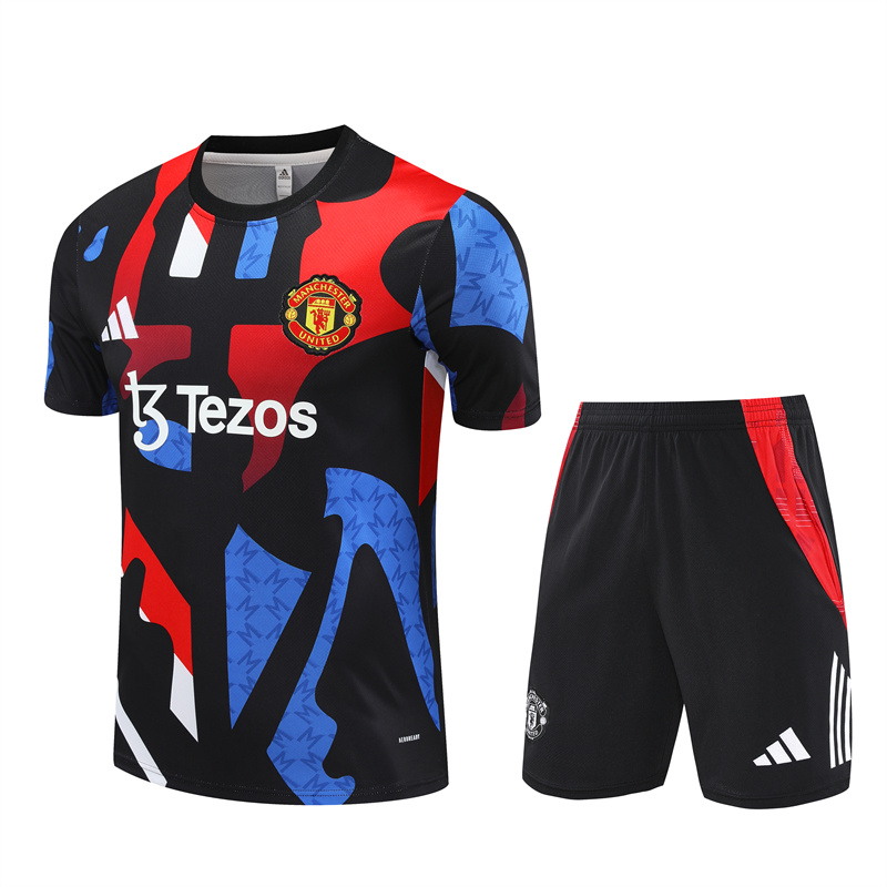 2425 Short-sleeved Manchester United black [Camouflage Pattern]