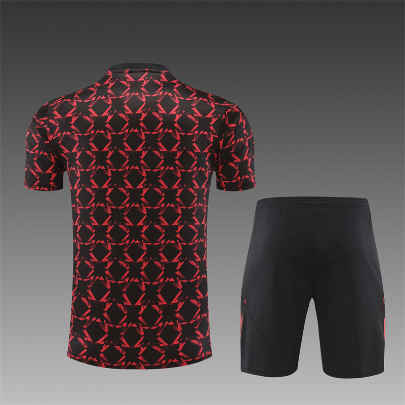 2425 Short-sleeved Manchester United Red and Black [Camouflage Pattern]