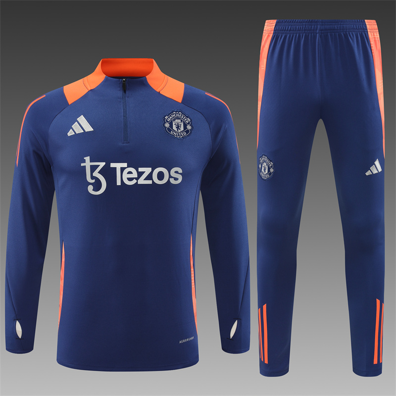 2425 Manchester United navy blue half-length sleeve shirt