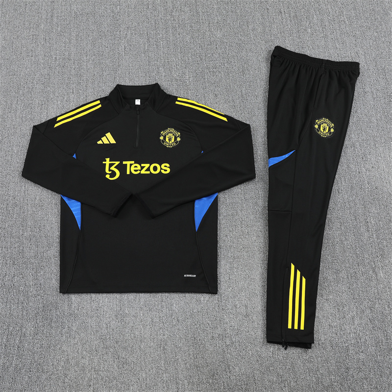 2526 Manchester United black semi-long-sleeved shirt