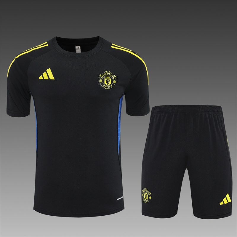 2526 short-sleeved Manchester United black and blue