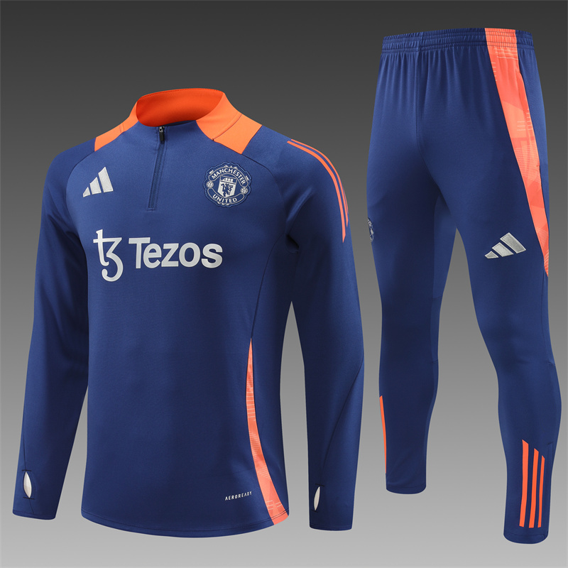 2425 Manchester United navy blue half-length sleeve shirt