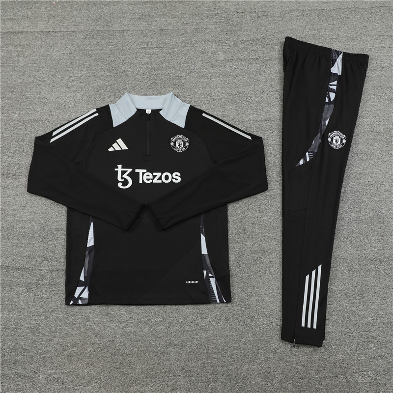 2425 Manchester United black semi-long-sleeved shirt