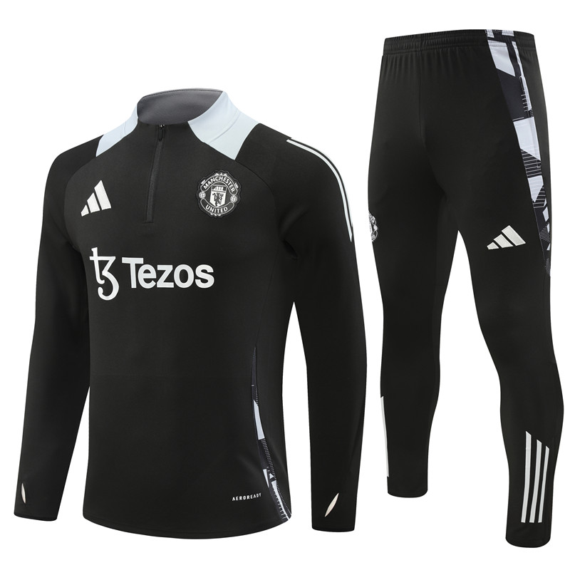 2425 Manchester United black semi-long-sleeved shirt