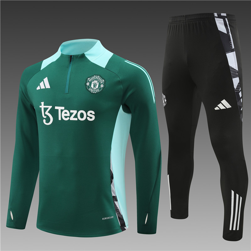 2425 Manchester United Green Half-Length Sleeve Shirt