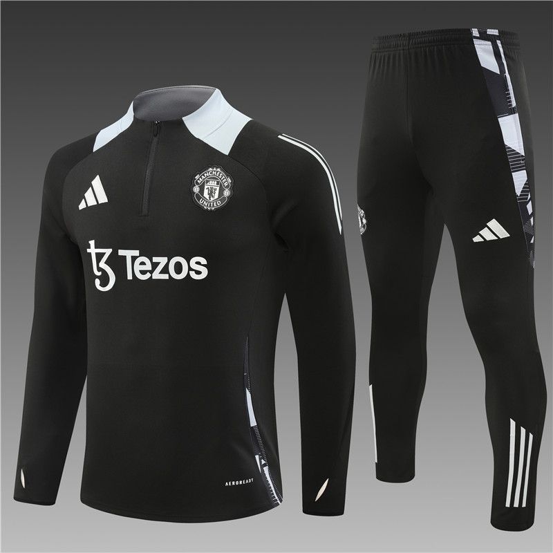 2425 Manchester United black semi-long-sleeved shirt