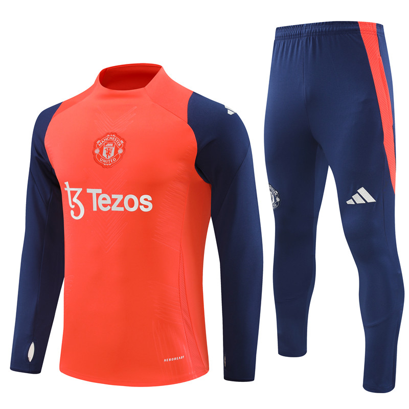 2425 Manchester United Orange Red Half-Length Sleeve [Player Version]
