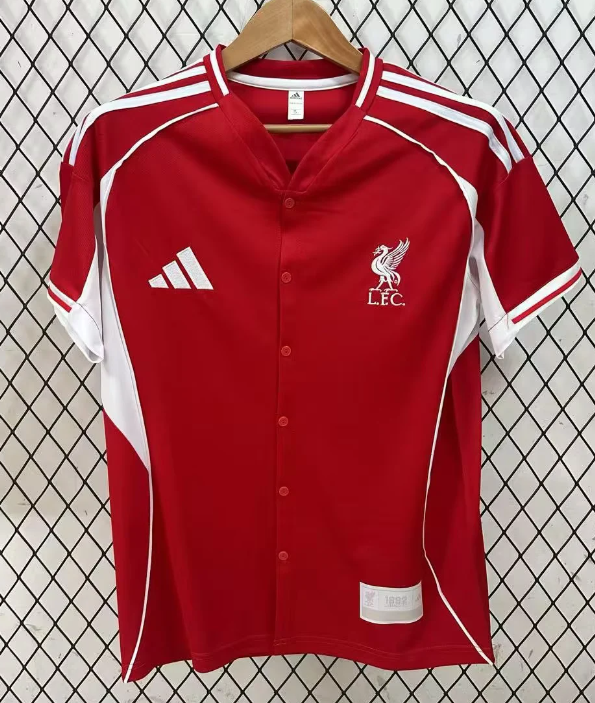 25-26 Liverpool Baseball Uniform - Red