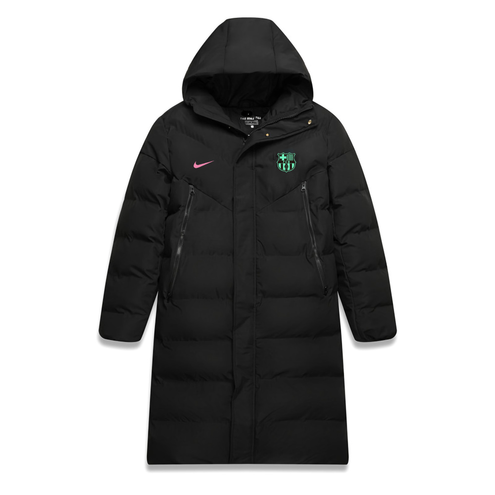 Long black cotton coat of Barcelona brand