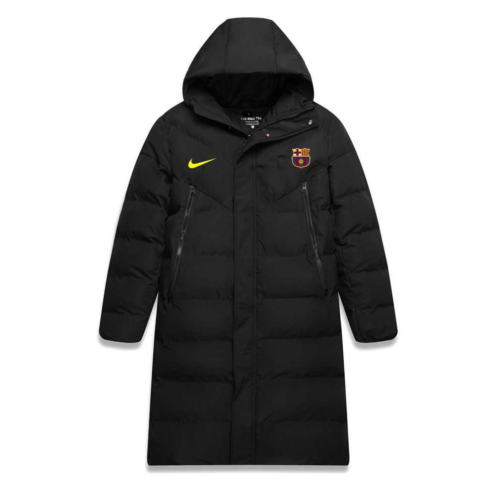 Long black cotton coat of Barcelona brand