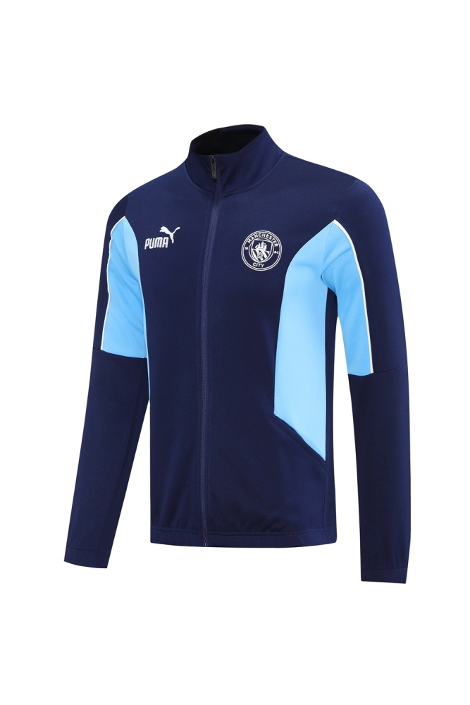 25 Manchester 01 Blue and Black Jacket Set