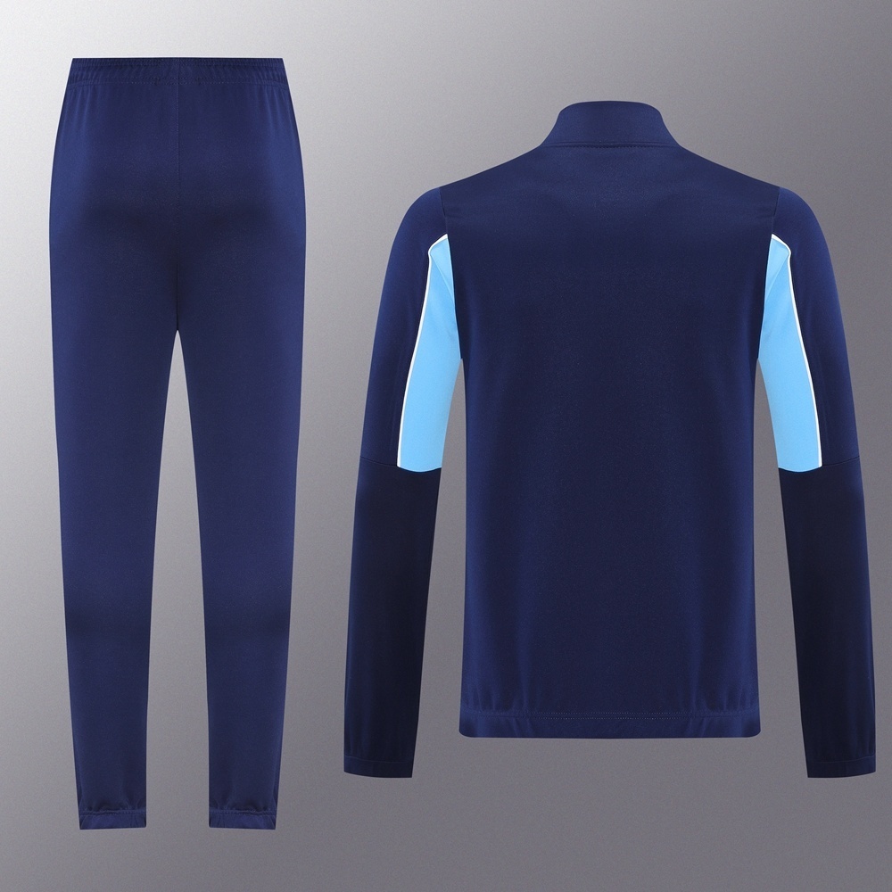 25 Manchester 01 Blue and Black Jacket Set