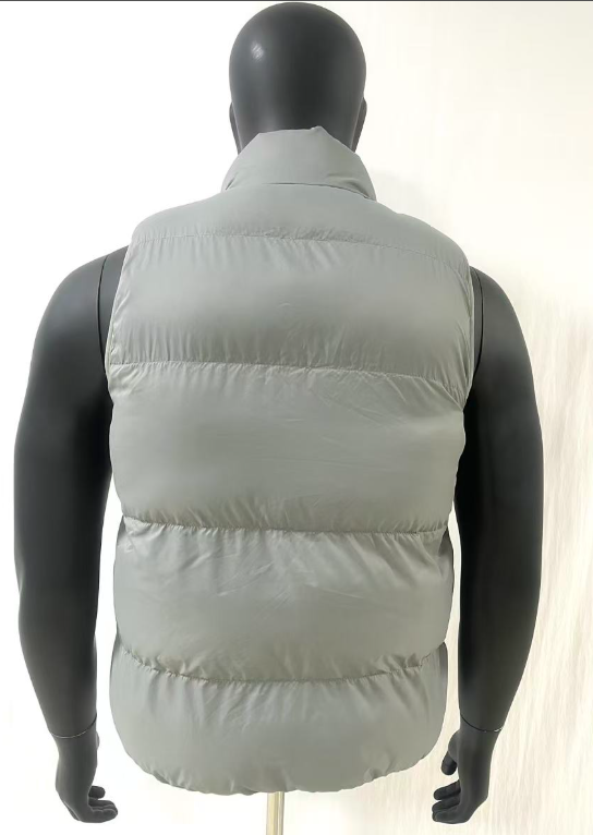 German old-style vest with shoulder straps, light gray color