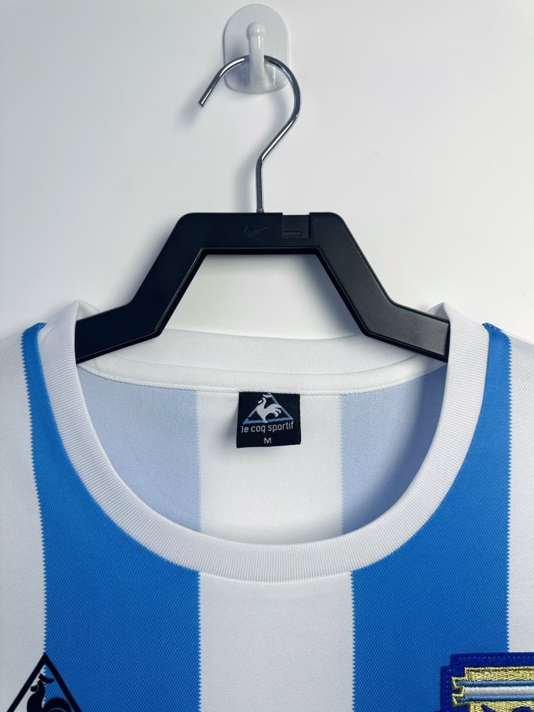 1986 Argentina Home Football Jersey long sleeves