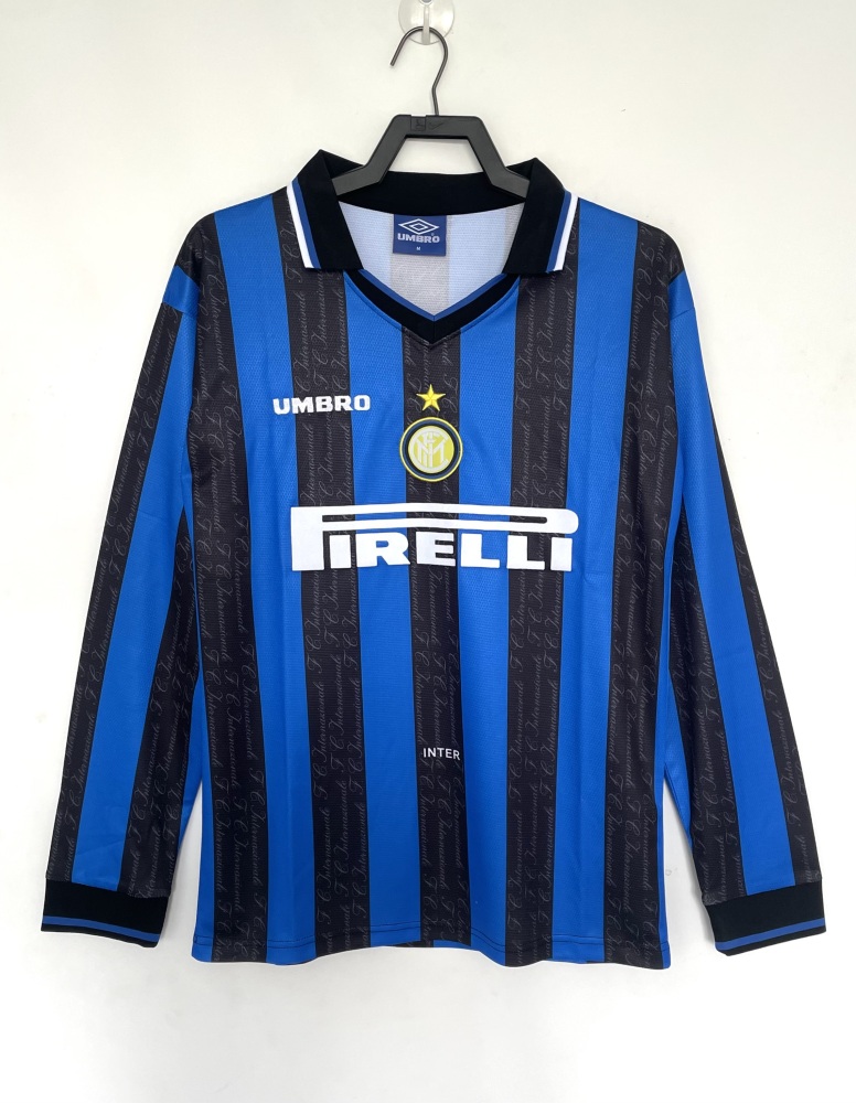 1997/1998 Inter Milan Home Football Jersey long sleeves