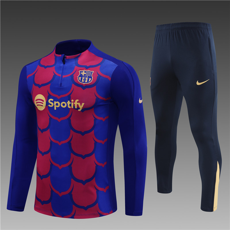 2024/2025 Barcelona  Training  Red and Blue Camouflage Jersey