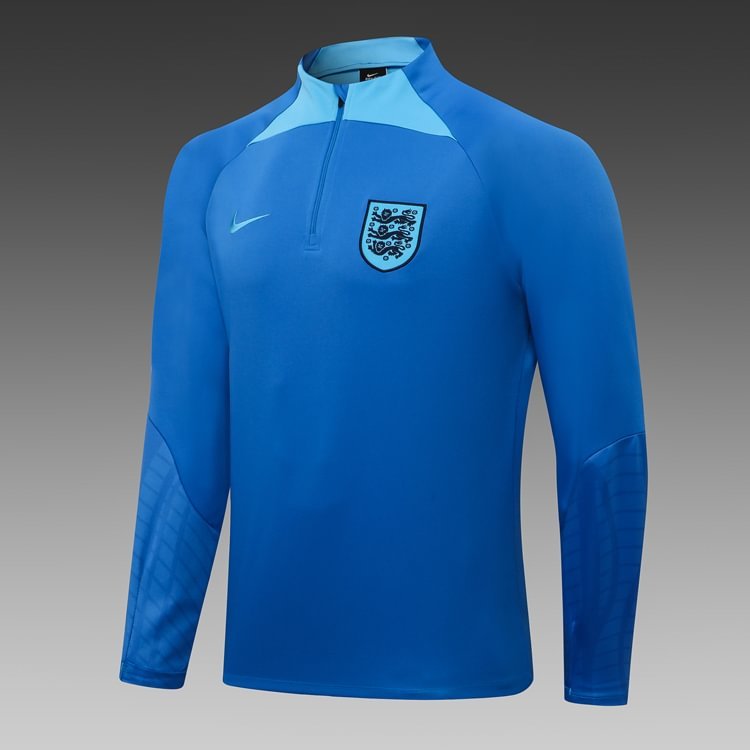 2023/2024 England Half-Pull Training Suit Blue Football Shirt