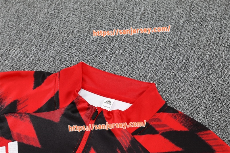 2025/2026 Manchester United Red Black [Camouflage] Training suit set long sleeves