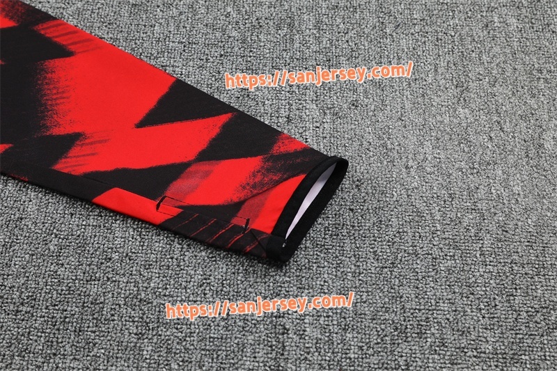2025/2026 Manchester United Red Black [Camouflage] Training suit set long sleeves