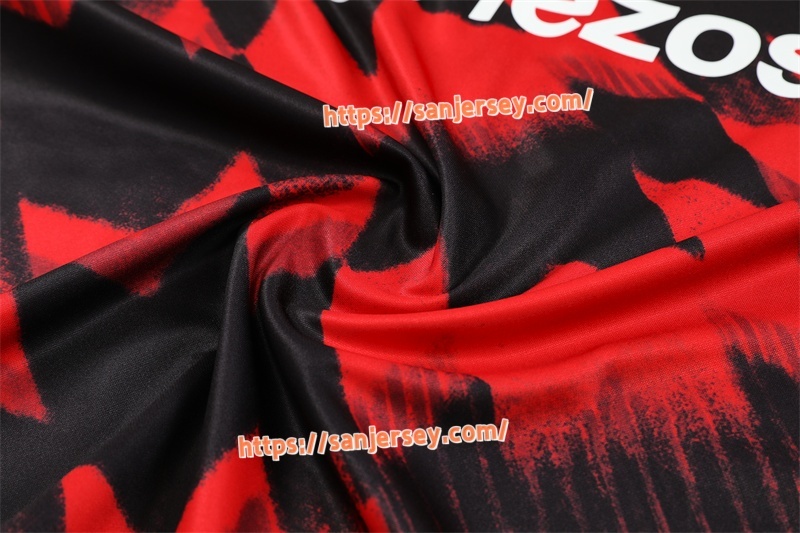 2025/2026 Manchester United Red Black [Camouflage] Training suit set long sleeves