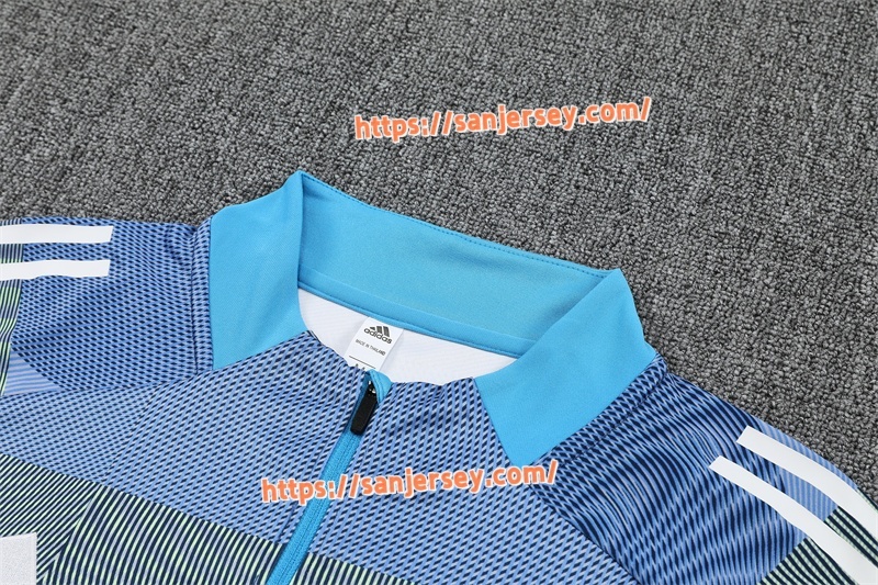 2025/2026 Real Madrid light blue Training suit set long sleeves