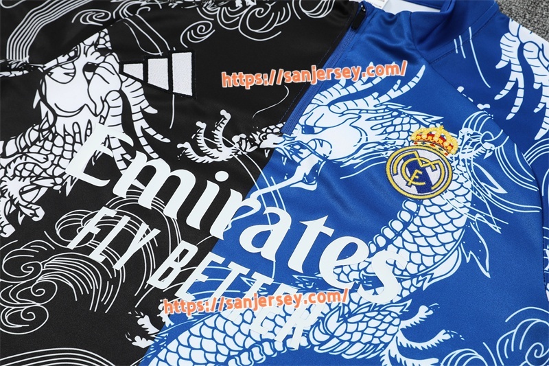 2025/2026 Real Madrid Royal , Black Training suit set long sleeves
